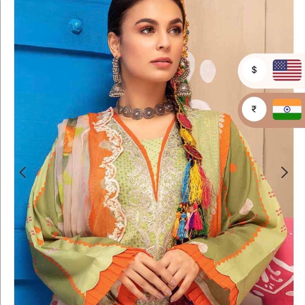 Pakistani brand Charizma lawn 3 piece